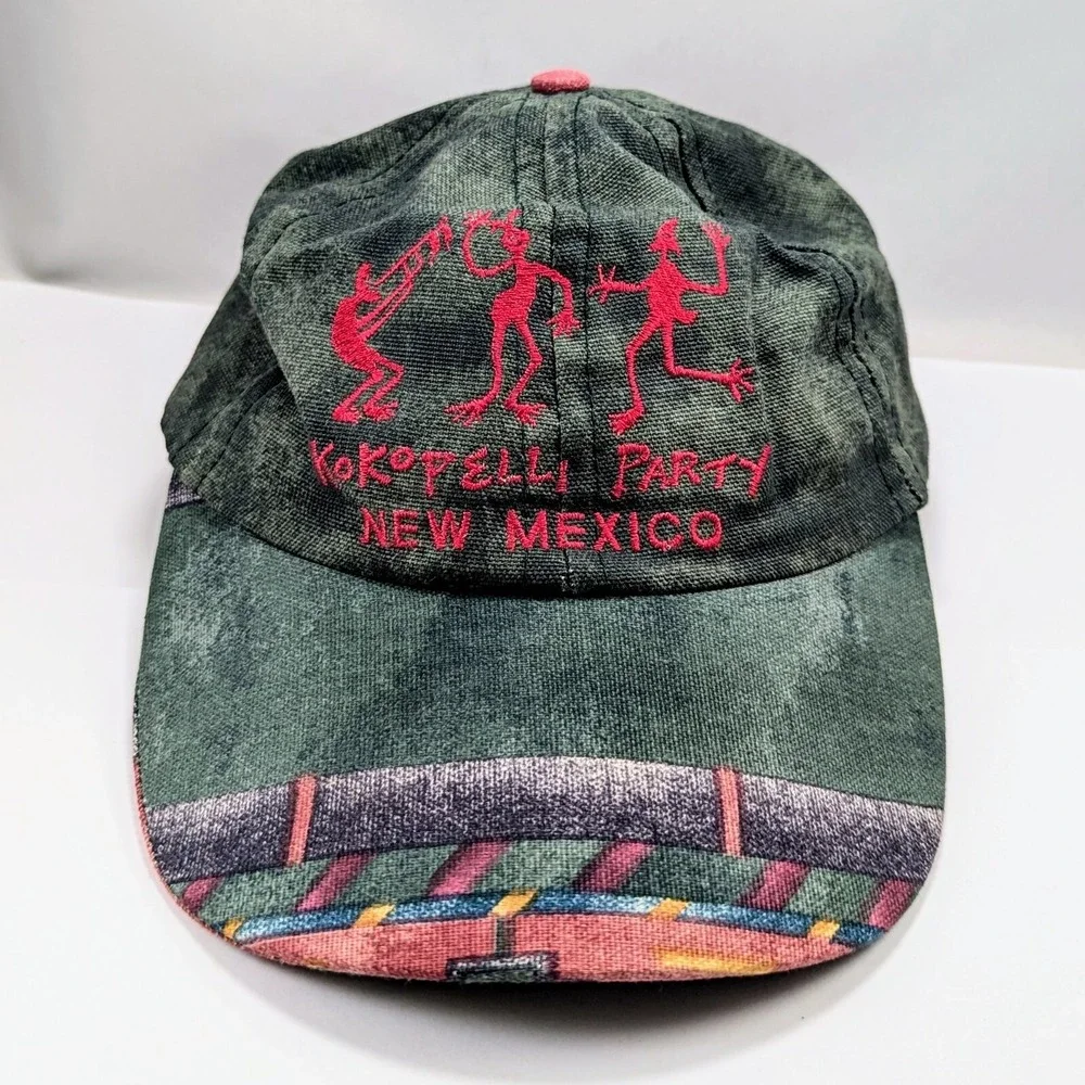 Kokopelli Party New Mexico Aztec Southwest‎ Strapback Hat Cap Vintage